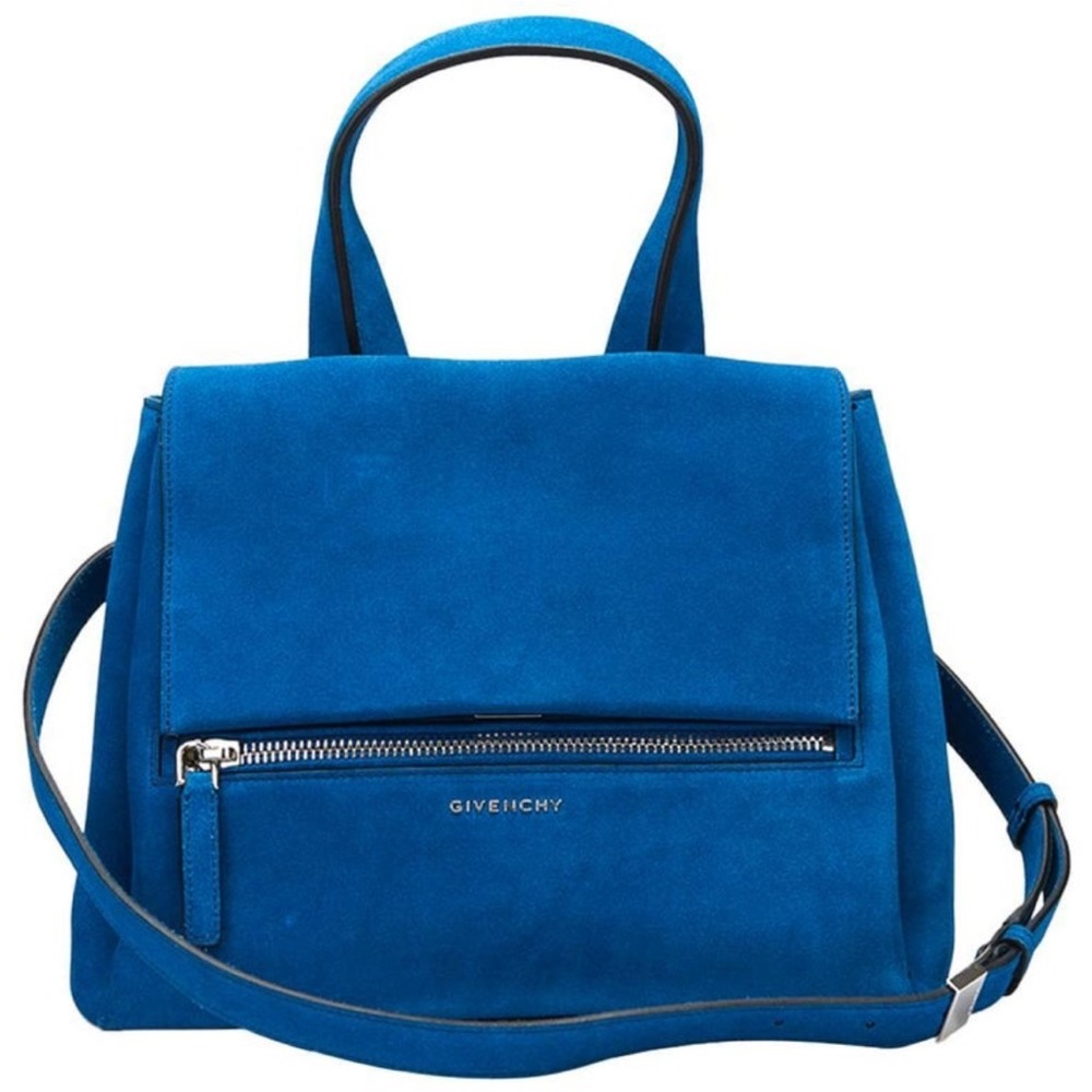 Givenchy Pandora Small Pure Flap Bag Azure Suede